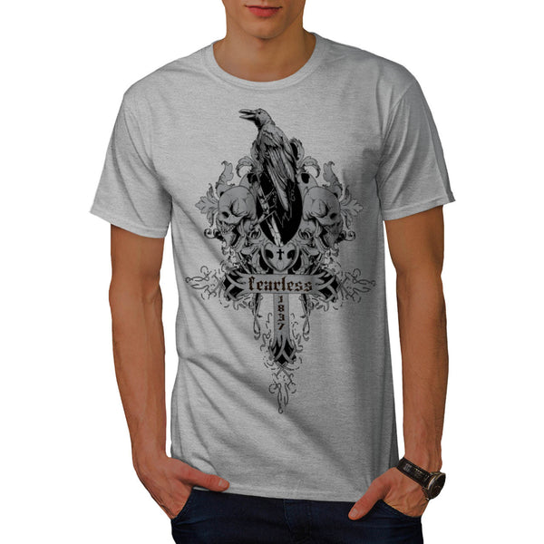Fearless Death Crow Mens T-Shirt