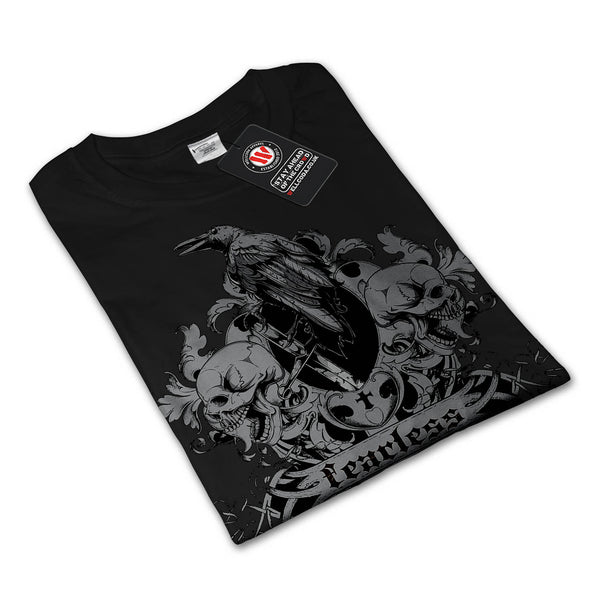 Fearless Death Crow Mens Long Sleeve T-Shirt