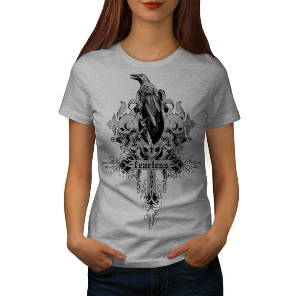 Fearless Death Crow Womens T-Shirt
