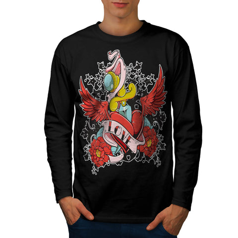 Love Heart Hurts Life Mens Long Sleeve T-Shirt