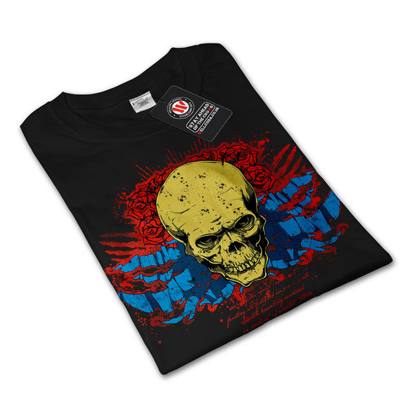 Evil Skull Head Smile Mens Long Sleeve T-Shirt