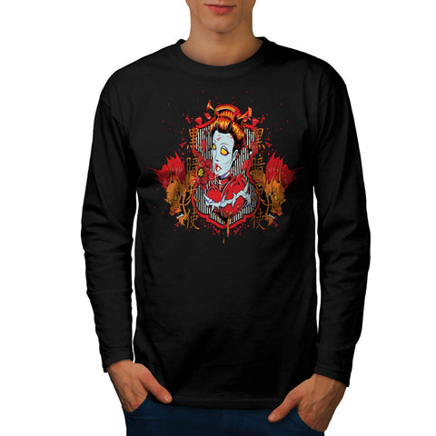 Oriental Zombie Fear Mens Long Sleeve T-Shirt