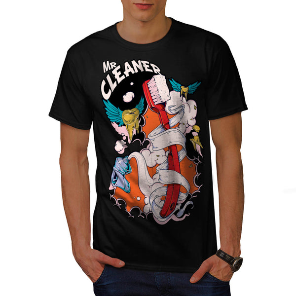 Mr Cleaner Teeth Tube Mens T-Shirt