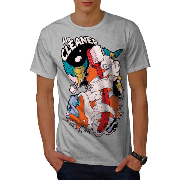 Mr Cleaner Teeth Tube Mens T-Shirt