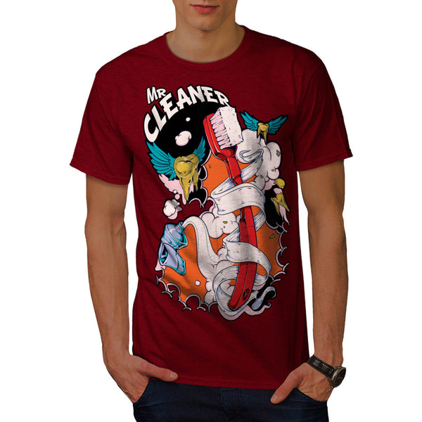 Mr Cleaner Teeth Tube Mens T-Shirt
