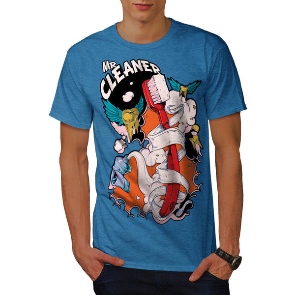 Mr Cleaner Teeth Tube Mens T-Shirt