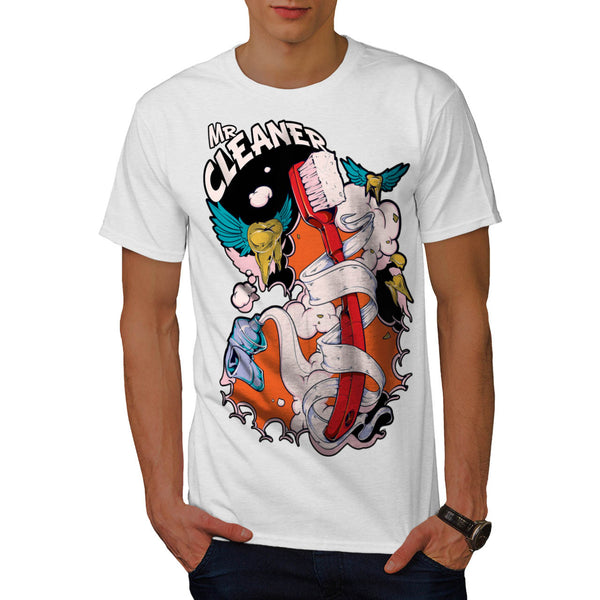 Mr Cleaner Teeth Tube Mens T-Shirt