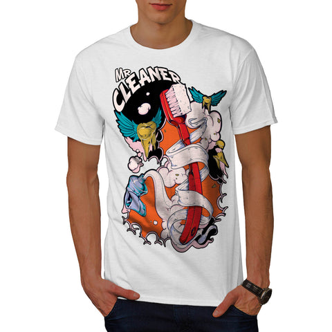 Mr Cleaner Teeth Tube Mens T-Shirt