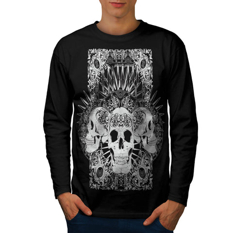 Entity Monster Skull Mens Long Sleeve T-Shirt