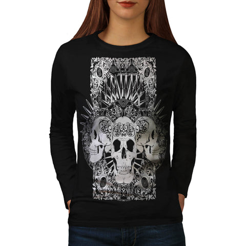 Entity Monster Skull Womens Long Sleeve T-Shirt