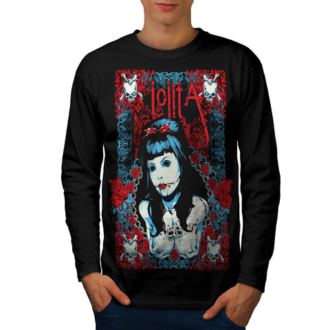Lolita Gothic Model Mens Long Sleeve T-Shirt