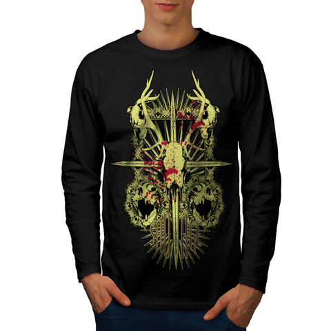 Savage Monster Death Mens Long Sleeve T-Shirt