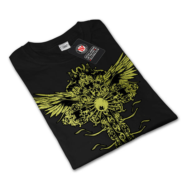 Moster Eye Pin Wings Mens Long Sleeve T-Shirt