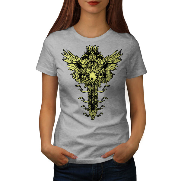 Moster Eye Pin Wings Womens T-Shirt