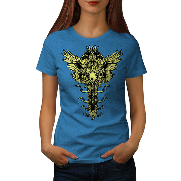 Moster Eye Pin Wings Womens T-Shirt