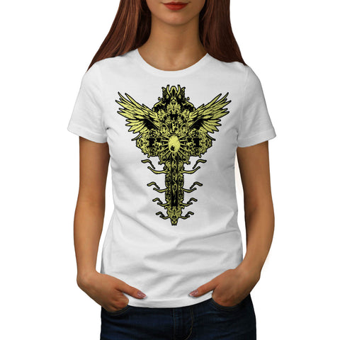 Moster Eye Pin Wings Womens T-Shirt