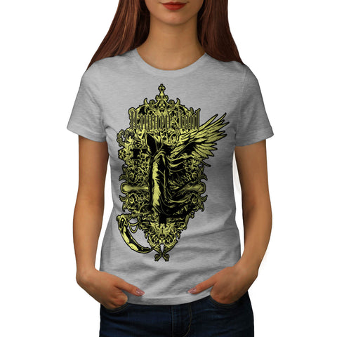 Damned Soul Death Axe Womens T-Shirt