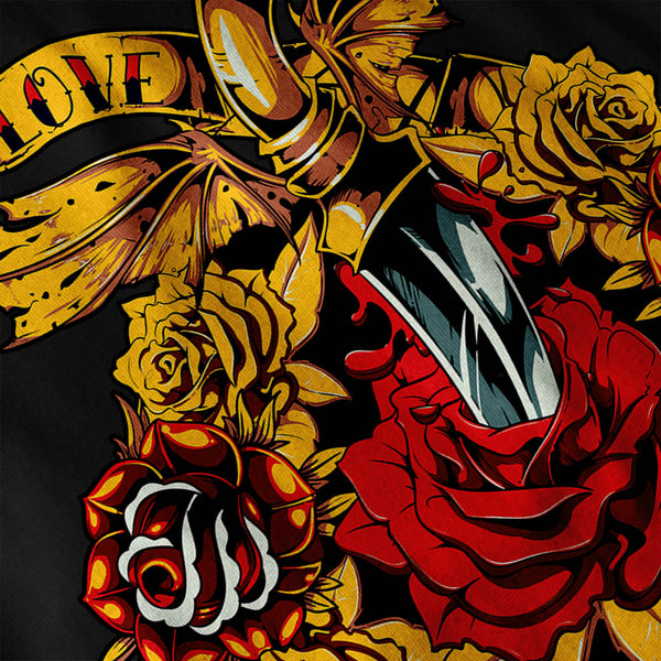Love Kill Knife Heart Mens Long Sleeve T-Shirt