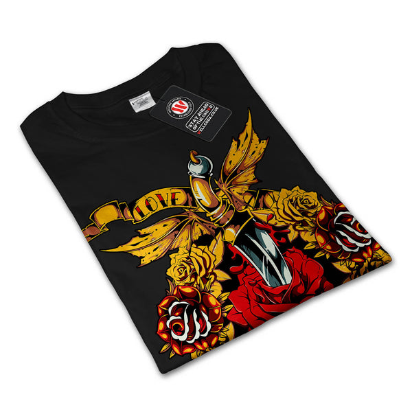 Love Kill Knife Heart Mens Long Sleeve T-Shirt