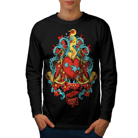 Free To Love Romantic Mens Long Sleeve T-Shirt
