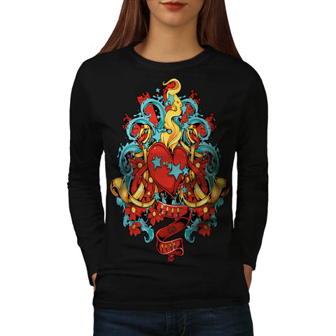 Free To Love Romantic Womens Long Sleeve T-Shirt