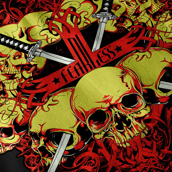 Fearless Skull Death Mens Long Sleeve T-Shirt