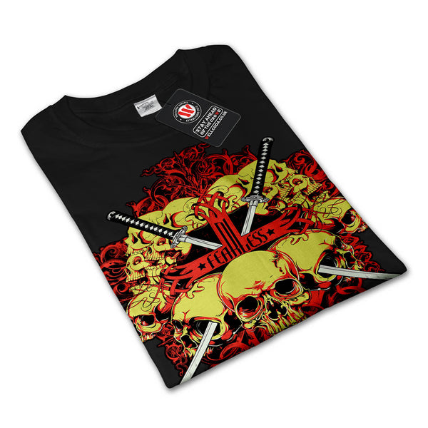 Fearless Skull Death Mens Long Sleeve T-Shirt