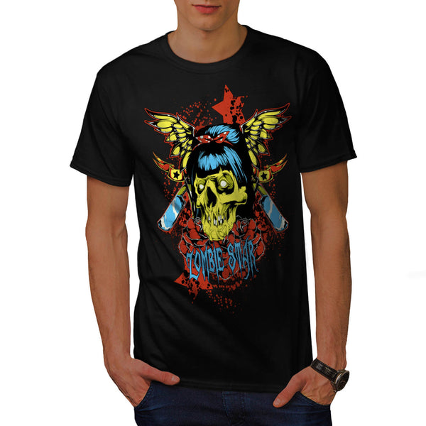 Zombie Star Horror Mens T-Shirt