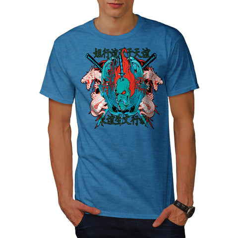 Japan Samurai Mask Mens T-Shirt