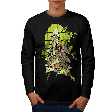 Samurai Warrior House Mens Long Sleeve T-Shirt