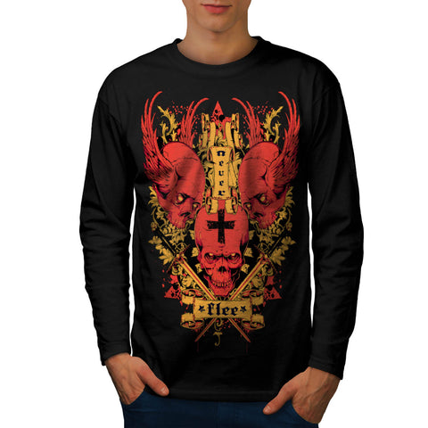 Never Flee Stand Up Mens Long Sleeve T-Shirt