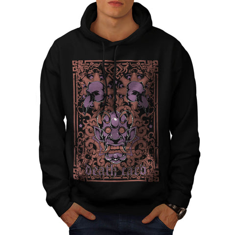 Devil Death Card Bird Mens Hoodie