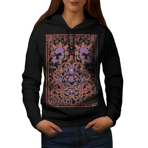 Devil Death Card Bird Womens Hoodie