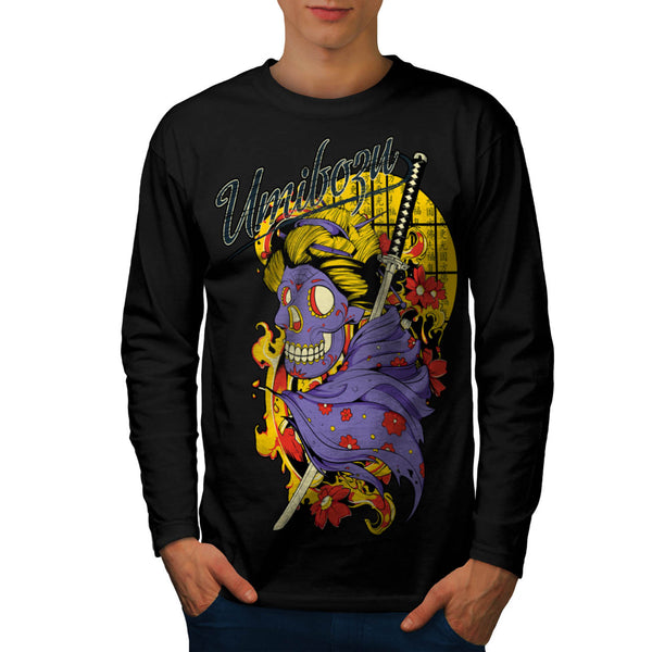 Umiboru Geisha Girl Mens Long Sleeve T-Shirt