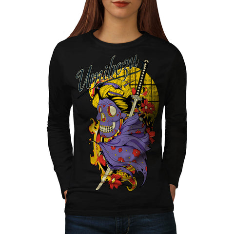Umiboru Geisha Girl Womens Long Sleeve T-Shirt