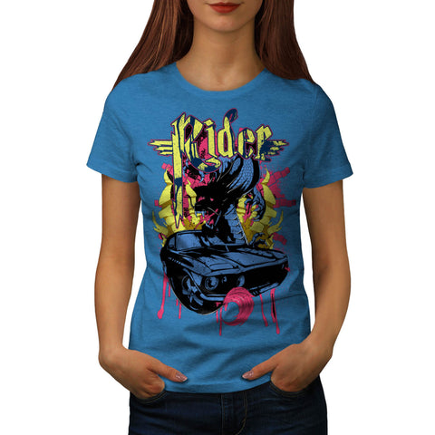 Dragon Motor Car Ride Womens T-Shirt