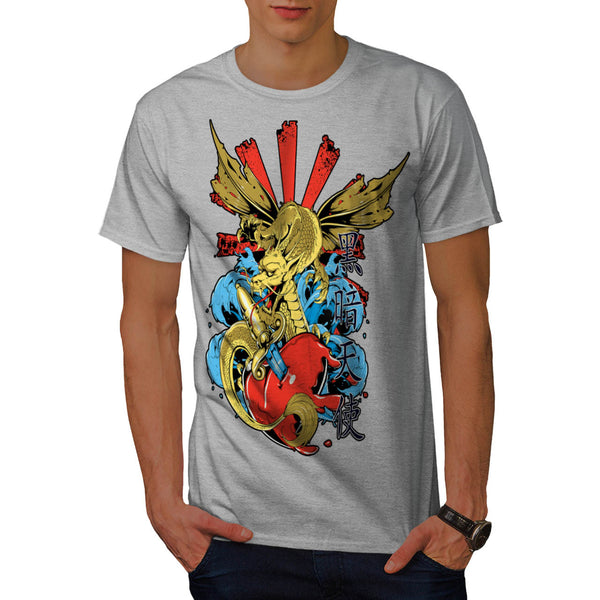 Monster Dragon Heart Mens T-Shirt