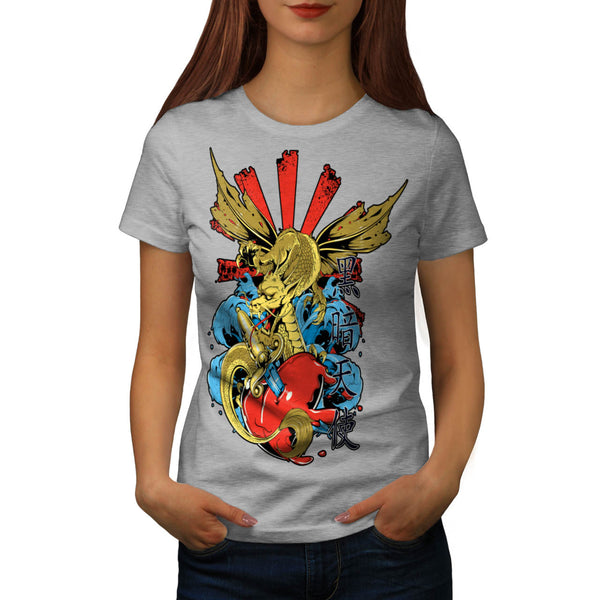 Monster Dragon Heart Womens T-Shirt