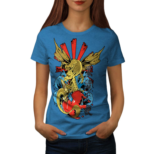 Monster Dragon Heart Womens T-Shirt