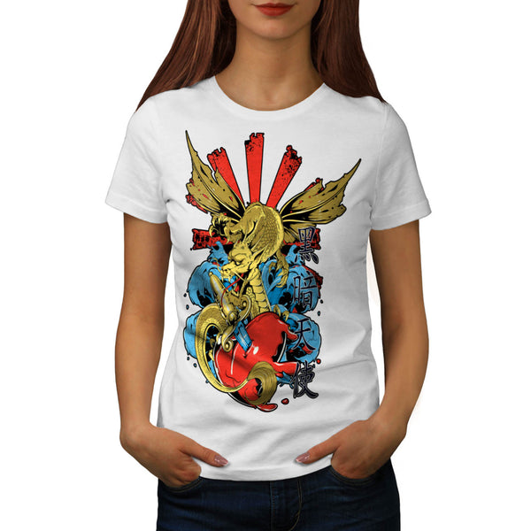 Monster Dragon Heart Womens T-Shirt