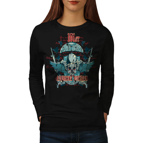 Airborne Division Fly Womens Long Sleeve T-Shirt