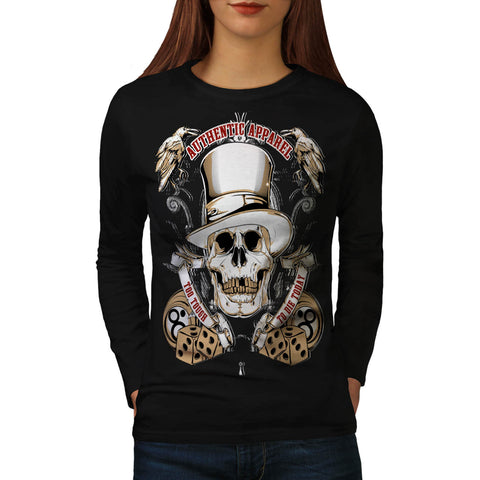 Authentic Dead Casino Womens Long Sleeve T-Shirt