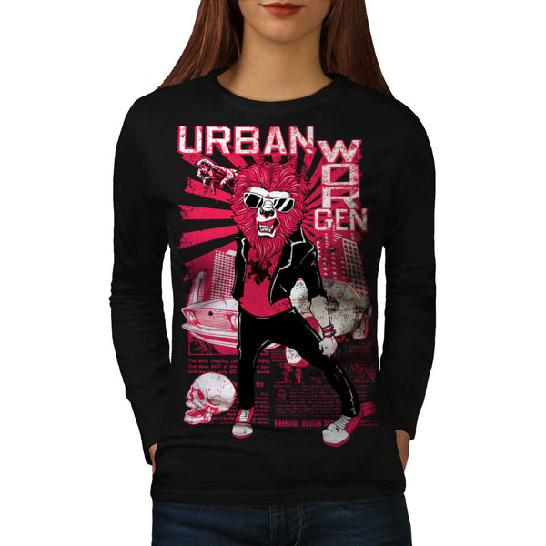 Urban Jungle Lion Claw Womens Long Sleeve T-Shirt
