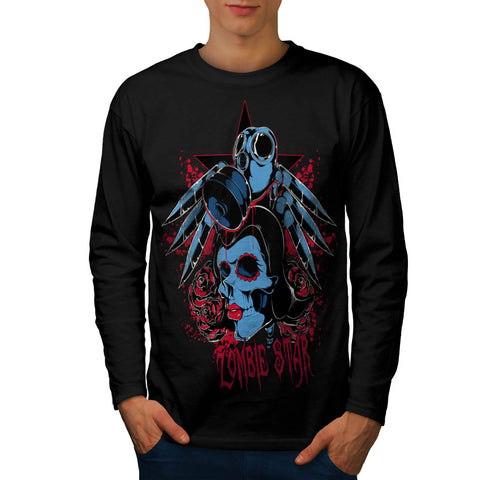 Evil Zombie Star Rise Mens Long Sleeve T-Shirt