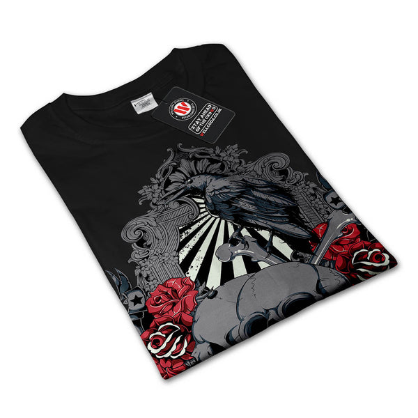 Death Skull Cemetery Mens Long Sleeve T-Shirt