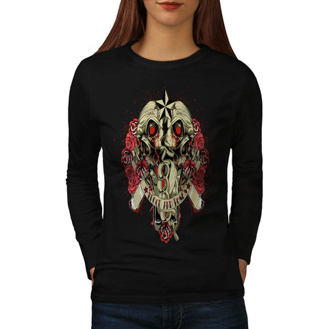 Blood And Roses Fear Womens Long Sleeve T-Shirt