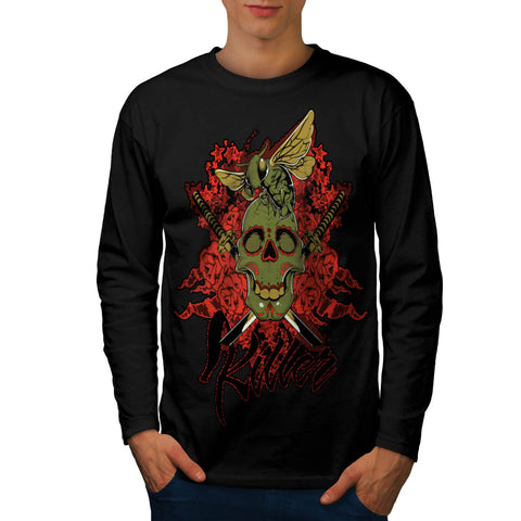 Killer Skull Wasp Bee Mens Long Sleeve T-Shirt