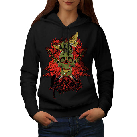 Killer Skull Wasp Bee Womens Hoodie