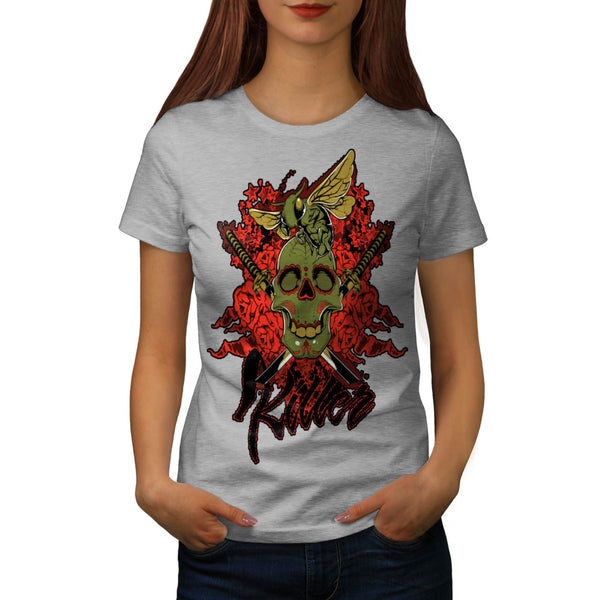 Killer Skull Wasp Bee Womens T-Shirt