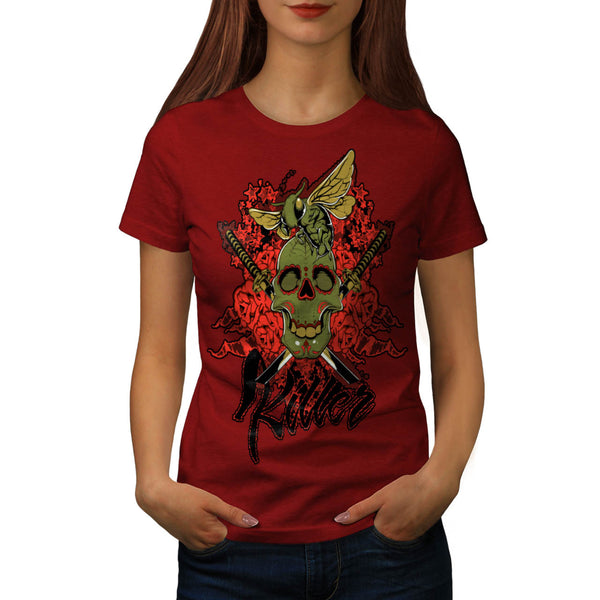 Killer Skull Wasp Bee Womens T-Shirt